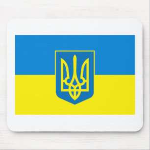 Ukraine Flag w COA Mousepad