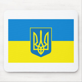 Ukraine Flag w COA Mousepad