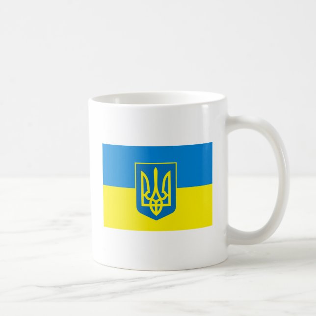 Ukraine Flag w COA Mug (Right)