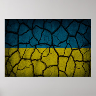 Ukraine flag wall poster