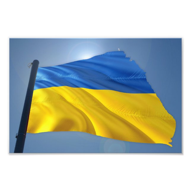 Ukraine Flag - War, Politics, Suffering Photo Print (Front)