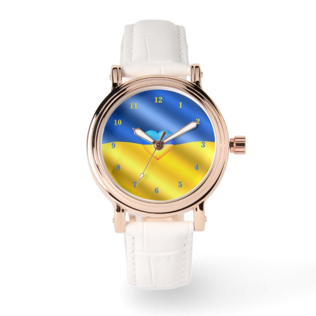 Ukraine Flag Watch Heart - Freedom (Front)