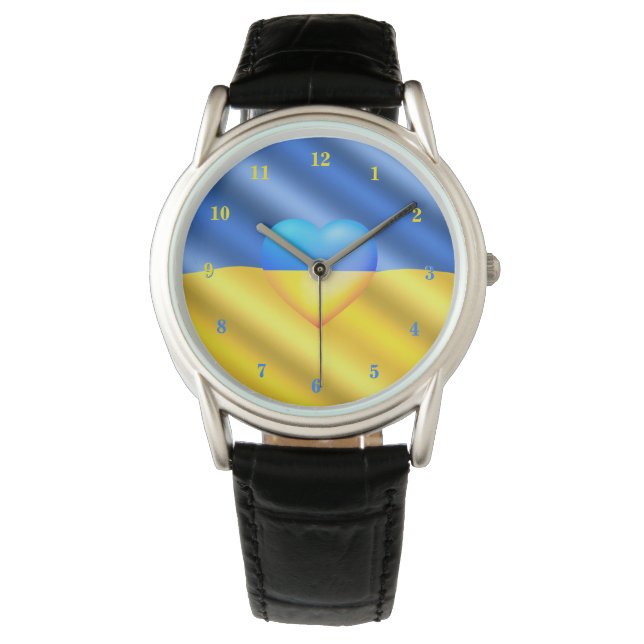  Ukraine Flag Watch Heart - Freedom - Peace (Front)