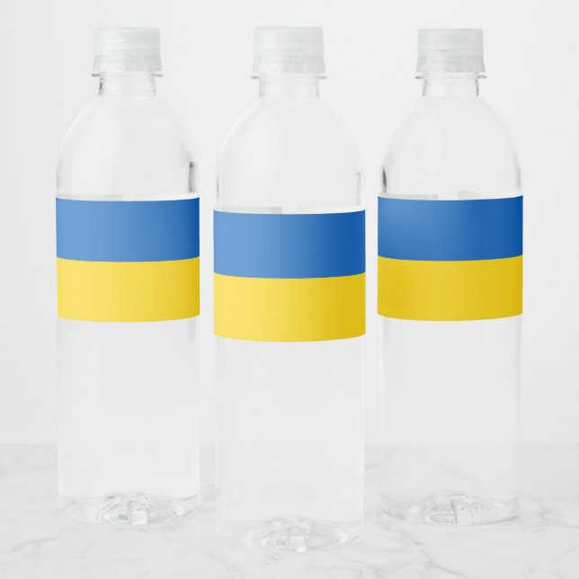Ukraine flag water bottle label (Bottles)