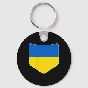 Ukraine Flag With Printed Ukrainian Flag Pocket Key Ring
