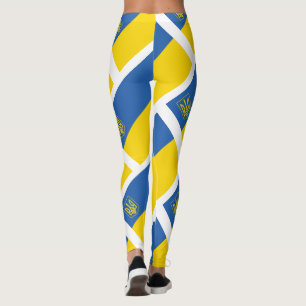 Ukraine Flag With Trident Leggings