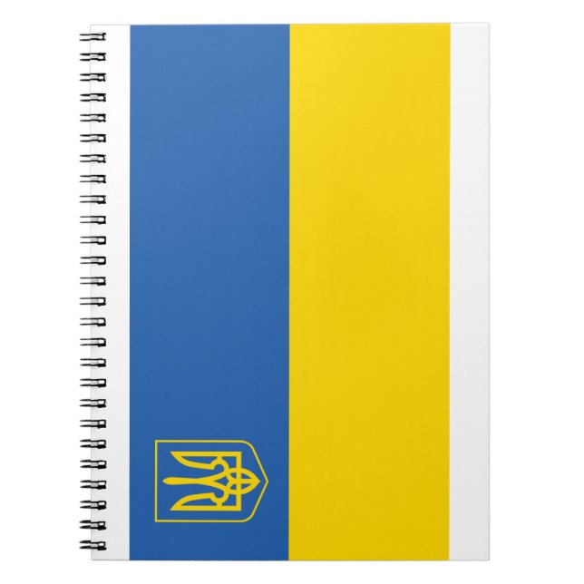 Ukraine-Flag-with-Trident Notebook (Front)