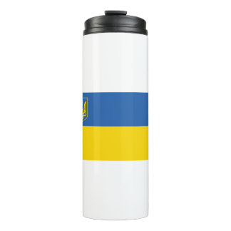 Ukraine-Flag-with-Trident Thermal Tumbler