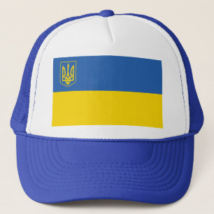 Ukraine-Flag-with-Trident Trucker Hat