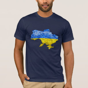 Ukraine Flagcolor Map T-Shirt