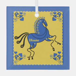 Ukraine Folk Art Glass Tree Decoration