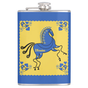 Ukraine Folk Art Hip Flask