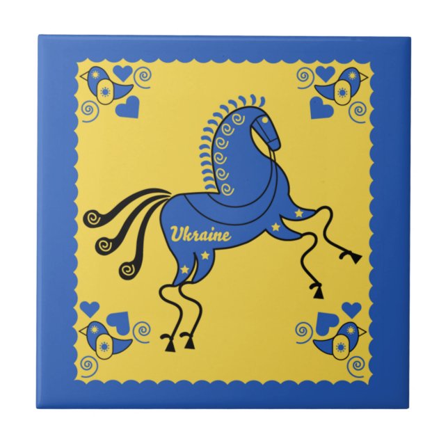 Ukraine Folk Art   Tile (Front)
