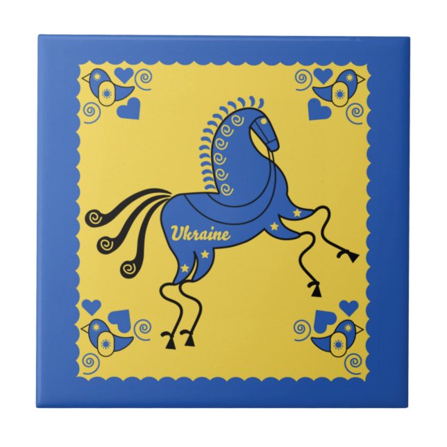 Ukraine Folk Art   Tile (Front)