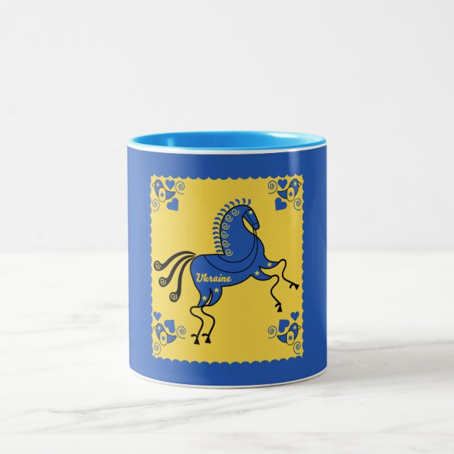 Ukraine Folk Art   Two-Tone Coffee Mug (Center)