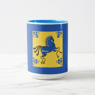 Ukraine Folk Art Two-Tone Coffee Mug