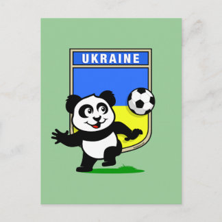 Ukraine Football Panda Postcard