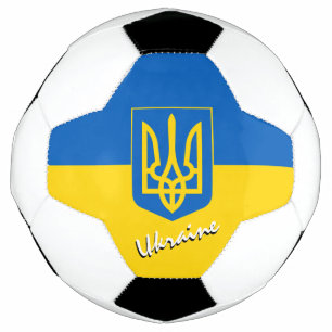 Ukraine Football & Ukrainian Flag / Sports