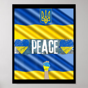Ukraine for Peace Stand Up for Ukraine Stop the W Poster
