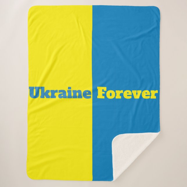 Ukraine Forever Sherpa Blanket (Front)