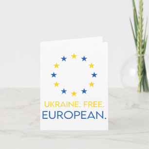 Ukraine. Free. European. - Support Future In Europ Card