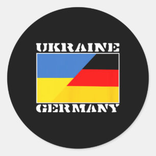 Ukraine Germany  Classic Round Sticker