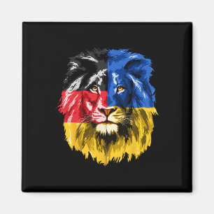 Ukraine Germany Flag Lion Deutschland Ukrainian Fl Magnet