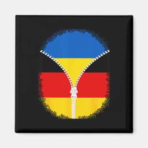 Ukraine Germany Flag Ukrainian German Zipper Magnet