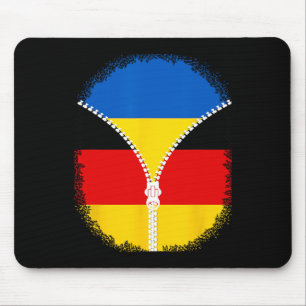Ukraine Germany Flag Ukrainian German Zipper Mouse Mat