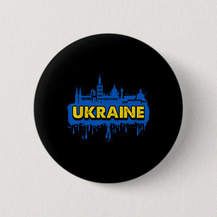 Ukraine Gift Flag Ukraini Kyiv Ukrainian Ukrajina 6 Cm Round Badge