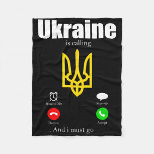 Ukraine Gift Flag Ukraini Kyiv Ukrainian Ukrajina Fleece Blanket