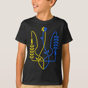 Ukraine Golden Trident Symbol Ukrainian Flag Men W T-Shirt