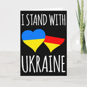 Ukraine Heart Flag Germany Friendship Card