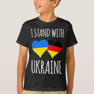 Ukraine Heart Flag Germany Friendship T-Shirt