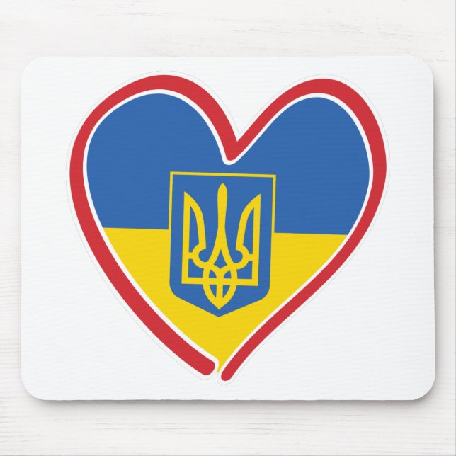 Ukraine-Heart Mouse Mat (Front)
