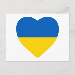 Ukraine Heart Postcard