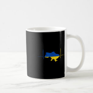 Ukraine Heart Ukrainian Heartbeat Vintage Ukraine  Coffee Mug