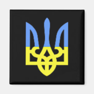 Ukraine Herb Blue And Yellow Ukrainian Flag Pocket Magnet