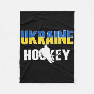 Ukraine Ice Hockey Lovers Jersey Ukrainian Hockey Fleece Blanket