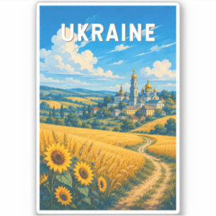 Ukraine Illustration Travel Art Vintage