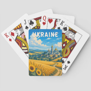 Ukraine Illustration Travel Art Vintage Playing Cards