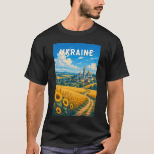 Ukraine Illustration Travel Art Vintage T-Shirt