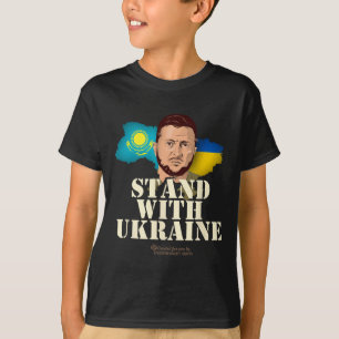 Ukraine Kazakhstan Volodymyr Zelensky Stand With U T-Shirt