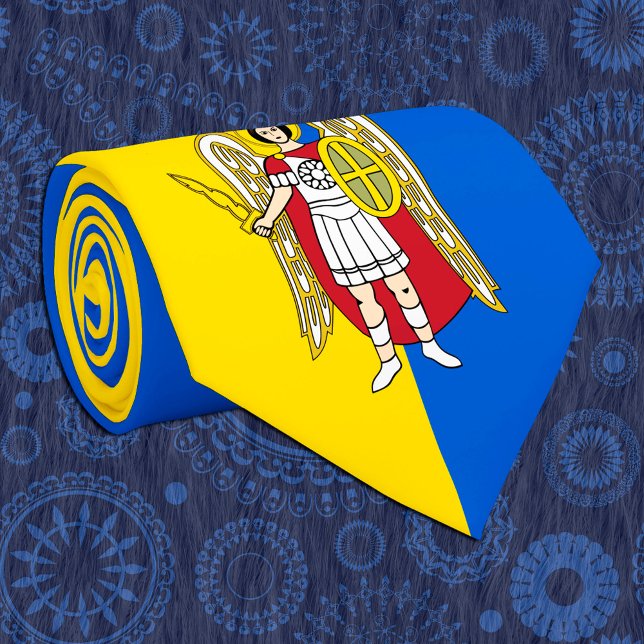 Ukraine & Kyiv City Coat of Arms, Ukrainian Flag Tie (Creator Uploaded)