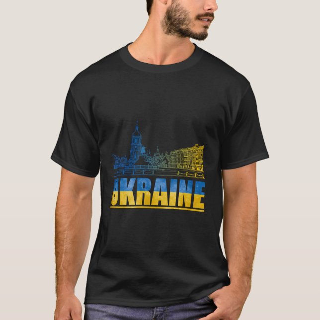 Ukraine Kyiv Ukraine Support Ukraine Free Ukrainia T-Shirt (Front)