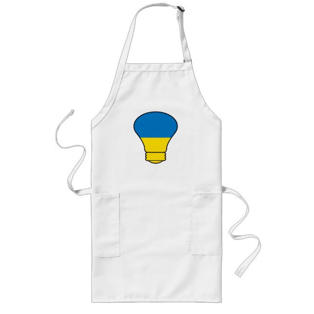 Ukraine lamp, stand with Ukraine T-Shirt Long Apron (Front)