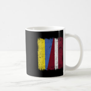 Ukraine Latvia Half Flag Ukrainian Latvian Heritag Coffee Mug