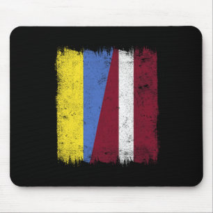 Ukraine Latvia Half Flag Ukrainian Latvian Heritag Mouse Mat