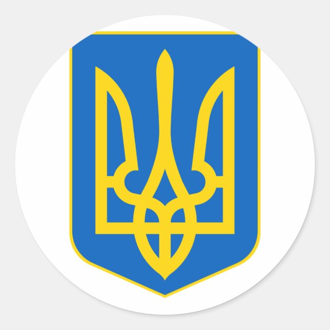 Ukraine Lesser Coat Of Arms Classic Round Sticker (Front)