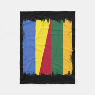 Ukraine Lithuania Half Flag Ukrainian Lithuanian R Fleece Blanket
